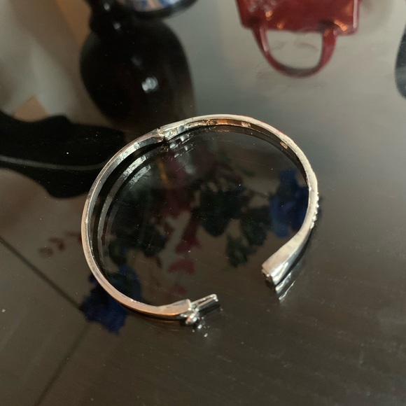 Silver metal round bracelet with diamonds💎 - Picture 8 of 11